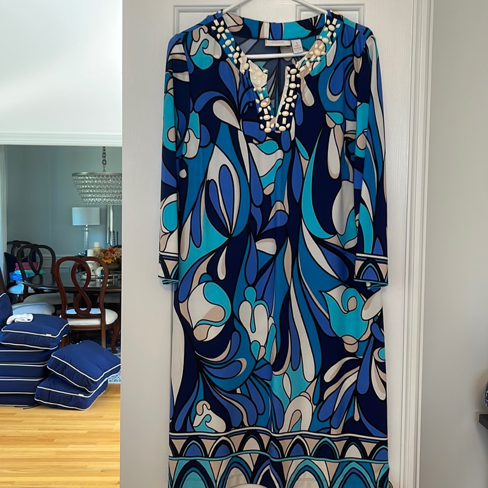 Chico’s Pucci Print with Beaded Detail - Size 1